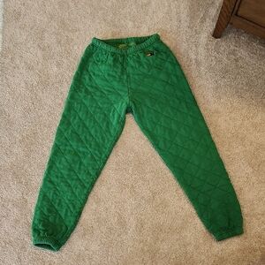 Aviator Nation Green Quilted Joggers